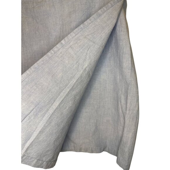 High Sierra Womens Chambray Wrap Skirt Size 16 100% Cotton Light Blue - Picture 2 of 5